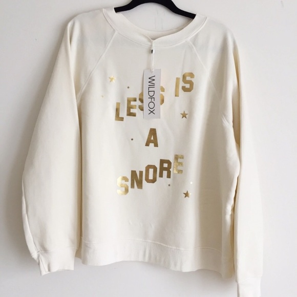 New Wildfox Less Is A Snore Butter Sweater - Picture 2 of 8